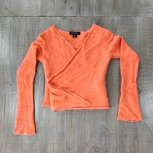 Christopher Pischel Womens Cashmere Orange Wrap Sweater #A2508-0005